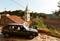 Old car on mediterranean island of Lastovo, Croatia