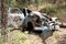 Old car in mountains at miner\'s cabin near Prescott, Arizona