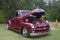 old car pickup Chevrolet 3100 wine color, original engine