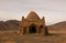 Old caravanserai or Chinese tomb surrounded by mountains at Bash Gumbaz near Alichur in the Gorno-Badakshan