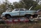 Old cars piled up in Car graveyard in Australia