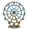 old cartoon ferris wheel on the white background 3d-rendering
