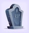 Old cartoon grave design. Vector character illustration.