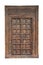 Old carved traditional wooden door, antique door isolated on white background, clipping path included