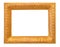Old carved wide picture frame cutout on white