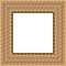 Old carved wooden frame with geometric and circular decorations shape - frame concept image