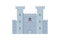 Old castle, europe palace vector illustrations. Medieval historical building.