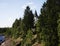 old castle Finland Imatra landscape blue sky sunlight day trees stones rock