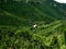 Old castle inside the green mediterranean forest, Spain