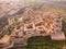 Old castle Mdina cathedral city, Malta. Aerial top view