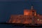 The old castle, night snapshot, Rhodes island, Rho