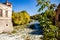 Old castle in the village of kotor country. water mill, water power plant, Hess, Potocki mill, old building, river