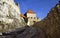 Old castle walls and battlements