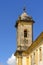 Old catholic bell church tower and facade of the 18th century