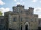 Old celtic castle with towers, Cork City Gaol prison in Ireland. Fortress background