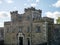 Old celtic castle with towers, Cork City Gaol prison in Ireland. Fortress background