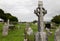 Old celtic cemetery graveyard in ireland