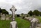 Old celtic cemetery graveyard in ireland