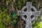 Old celtic cross gravestone
