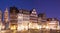 Old center of Frankfurt am Main city, Romer Platz at night