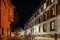 Old center of Strasbourg night street view