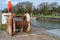 An Old Chain Winch In A Harbour