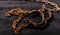 Old chains or handcuffs used to hold prisoners or slaves