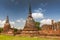 Old Chedi at the ruins Wat Phra Si Sanphet Temple, Thailand, Ayutthaya