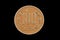 Old Chilean 100 Peso Coin Isolated On A Black Background