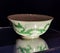 Old China Ming Dynasty Hongzhi Ceramic Antique Porcelain Incised Green Glazed Dragons Sea Water Cloud Design Tigela Porcelana Azul