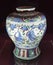 Old China Ming Dynasty Wanli Ceramic Antique Porcelain Polychrome Pot Eight Immortals Colorful Container Porcelana Delft Azul Pote
