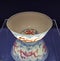 Old China Ming Dynasty Zhengtong Tianshun Ceramic Antique Porcelain Blue-and-white Bowl Iron-Red Glazed Dragon Cloud Design Crafts