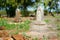Old chinese grave headstones abandoned on Kauai