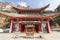 Old Chinese traditional buddhistic temple building exterior, `Qingyun Temple` on the Lingtong Mountain in Zhangzhou, Fujian, China