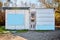 Old chipboard cottage in wilderness with an antique wooden door