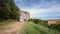 Old church and abbey ruins in the Loire Valley, France,