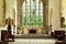 Old church altar in a historic abbey