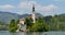 Old Church on Famous Lake Bled Island 4096 2160 4K UltraHD