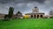 Old Church on Mogosoaia Palace on cloudy day