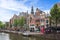 Old Church Oude Kerk and Amsterdam canals, Netherlands