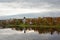 Old church on the river bank of Pskov, Russia. Orthodox temple in the ancient city