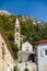 Old Church st. Eustachius Building on street old town  Dobrota Kotor Montenegro trip  travel