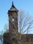 Old church steeple in spring time