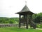 Old church wooden belfry bell tower