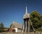 Old church with wooden bell tower