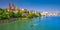 Old city center of Basel with Munster cathedral and the Rhine river, Switzerland