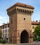 The old city gate of Castiglione in Bologna Porta Castiglione. Bologna, Emilia Romagna, Italy