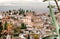 Old city of Granada befor rain. Cityscape of historical town part in Andalusia, Spain