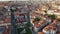 The Old City Of Porto In Portugal, Europe, 4K Aerial Skyline Drone View, Sunset.