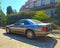 Old classic big luxury coupe car Mercedes Benz 300 SL left side parked